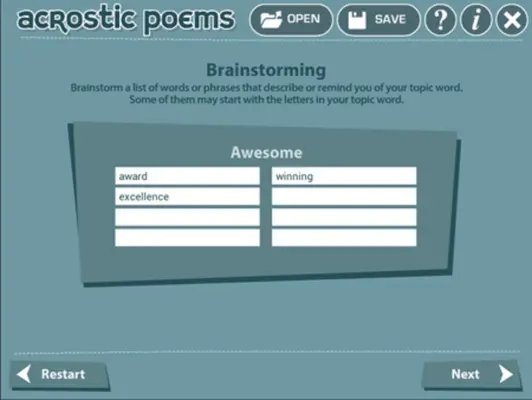 Acrostic Poems android App screenshot 3